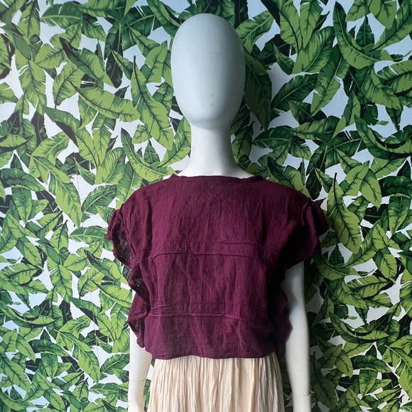 Tops - Purple Crop Top | One size fits most, 100% Organic Cotton, Hand-made
